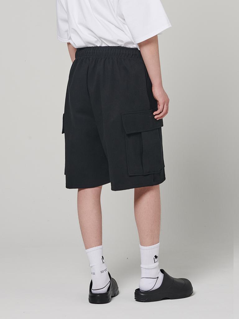 Akesi Cargo Bermuda Sweat Shorts Black