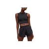 Y-3 Running Fitted Top Letter Print Round Neck Short Sleeveless Vest Women Tops Black IQ0425