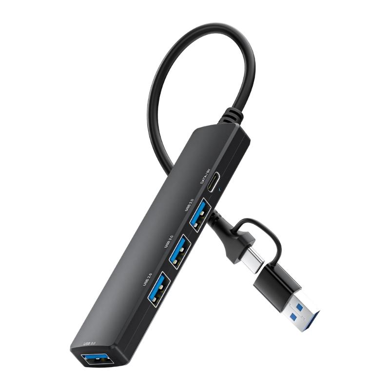USB Hub 5 in 1 USB C Hub USB C to 3xUSB2.0+1xUSB3.0+1xType C Hub Adapter USB Extender Docking Station for PC Keyboards 1