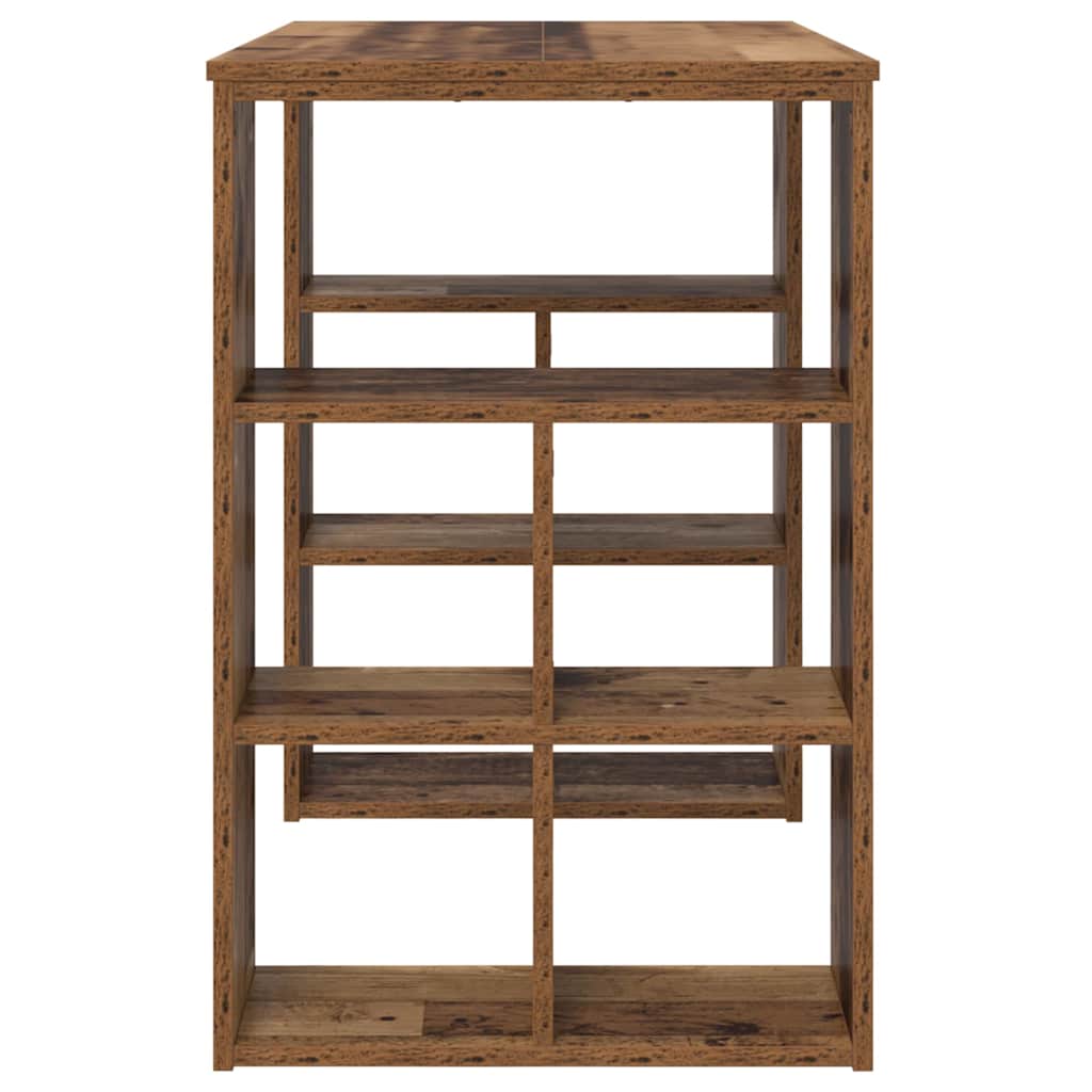 Vintage Wood Desk with Shelf 90 X 50 X 75 Cm Engineered Wood