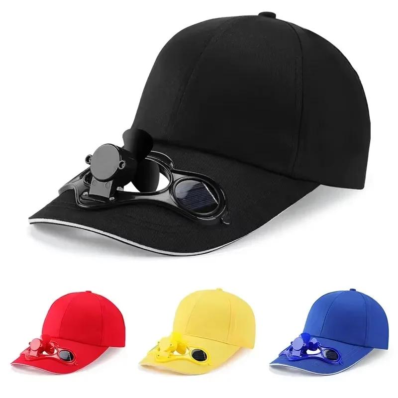 Solar-Ventilator-Kappe UV-Schutzhut Leichte Netz-Baseballkappe mit Kühlventilator für Angeln Golf Reisen Sport Sommer-Accessoire