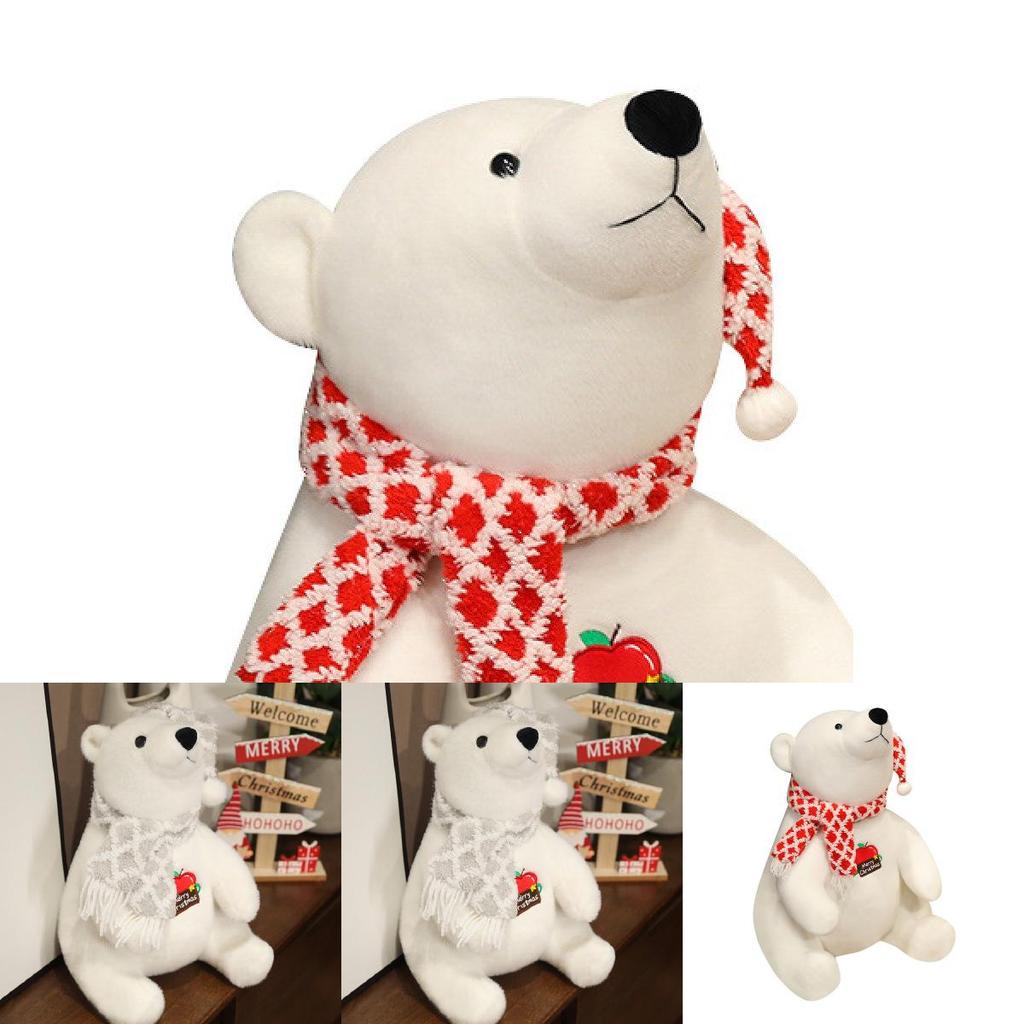Soft And Cuddly White Polar Bear Plush Toy Ideal For Kids Birthdays With Colorful Scarf Options