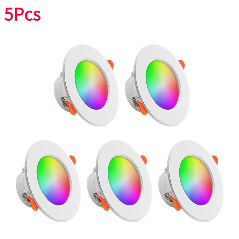 1-15Pcs LED Downlight WiFi 10W 85-265V Dimmable Spot Light Recessed Round Light Spot Bluetooth-Compatible Lamp Atmosphere