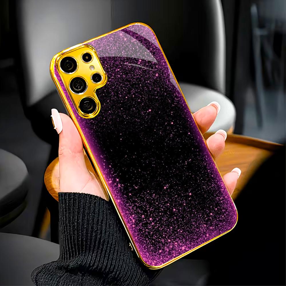 Violet Or Tendance Téléphone Portable Modèle Best-seller Coque Téléphone Coque Téléphone Verre pour Samsung Galaxy S26 S25 S24 S23 S22 FE, Ultra, Plus