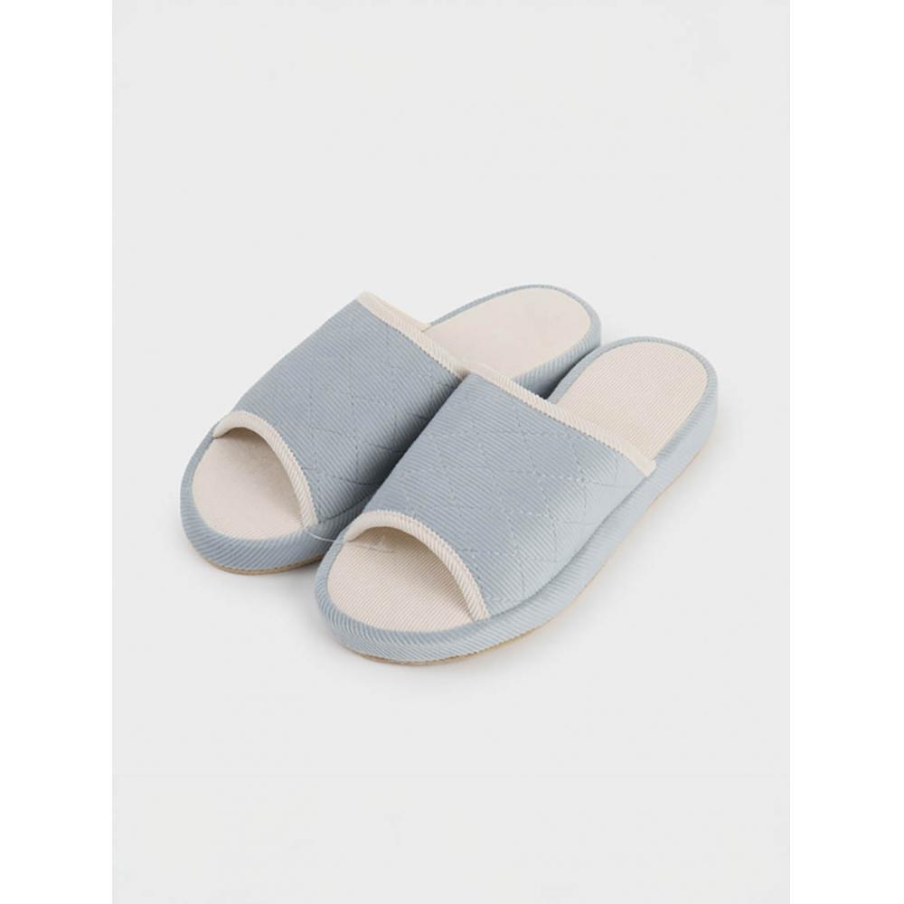 

Стеганые туфли для гостиной Daiso Solid Color High Slit с высоким каблуком Blue