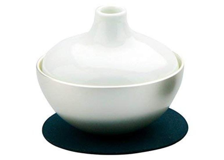 

Designer Buddhist Altar Accessories: Lamp Holder, Flower Vase, Incense Holder by Chering [Silver]