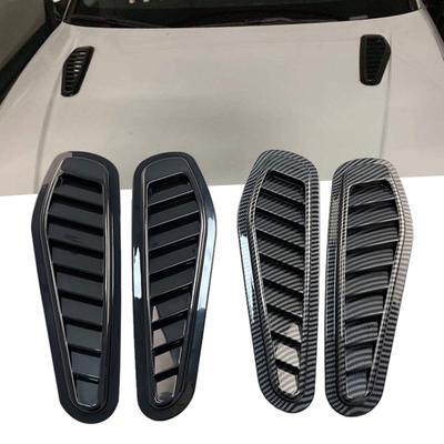 2 Pezzi Copertura Presa d'Aria Universale Antigraffio ABS Decorativa Cappa di Sfiato Cofano per Auto
