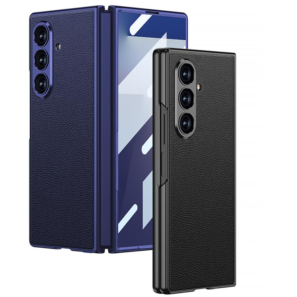 Samsung Zfold7 Mobile Phone Case Frosted Paint Plain Leather Fold7 Real Machine Color Shell Film Protection Case
