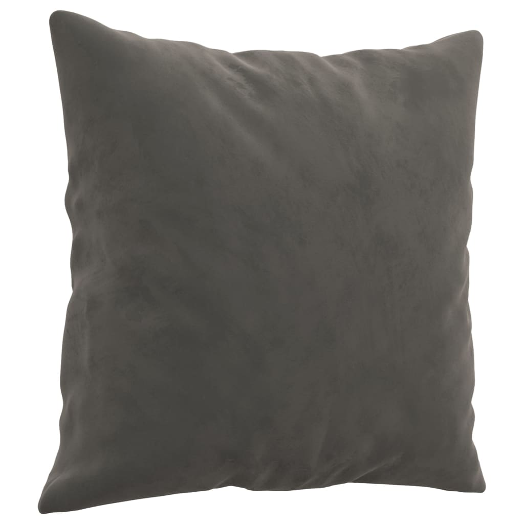 Decorative Cushions 2 pcs. Dark Gray 40x40 cm Velvet