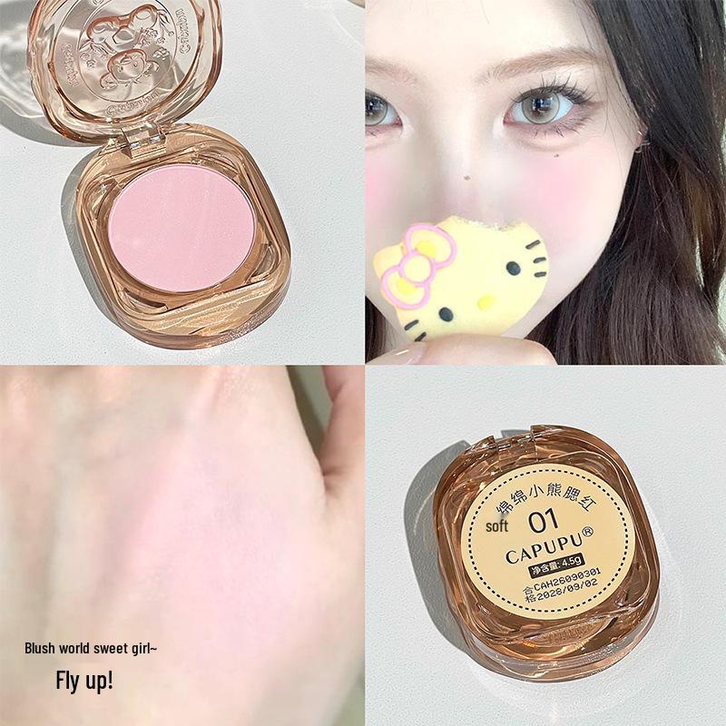 

CAPUPU Gradient Matte Blush Palette - Long-Lasting, Brightening Rouge & Contour Blush with 3D Finish.