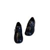 Schafsleder-Version~ Quadratische Gürtelschnalle kleine Lederschuhe Damen 2025 dicker Absatz Mode-Loafer faul vielseitig einzelne Schuhe