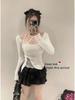 Stylish Lace Patchwork Halter Top for Women - Slim Fit Early Spring T-Shirt