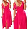 Long Dress With A Slot, Envelope, Fuchsia, Magenta, For A Wedding, Maxi, Pink, Xxl