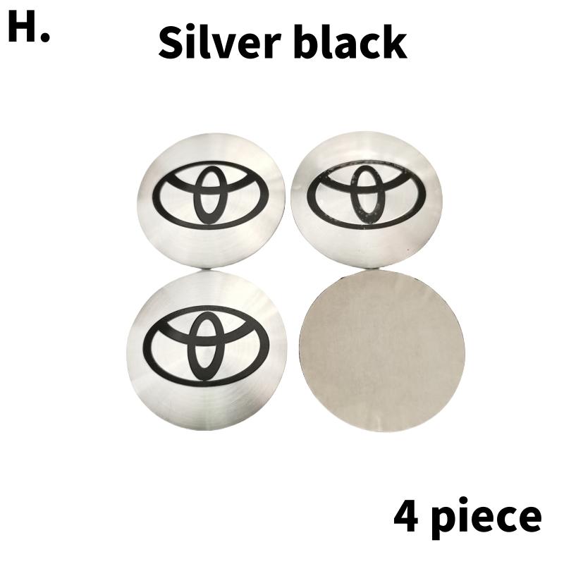 56mm Hliníková slitina logo Krytka středu kola Odznak nálepka Pro Toyota Prado Rav4 Yaris Hilux Prius Corolla Camry Příslušenství