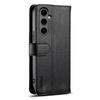 ESEBLE E11 For Samsung Galaxy A25 5G (Global) (161.0mm) Case Zipper Pocket Litchi Texture Leather Phone Cover with Mirror and Wrist Strap
