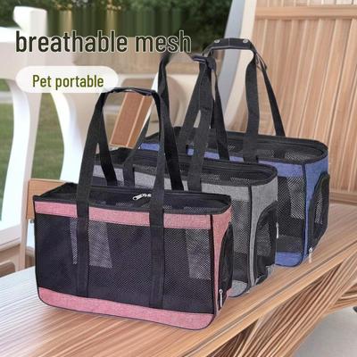Pet Travel Bag: Breathable, Foldable, Portable Handheld Carrier for Cats & Dogs