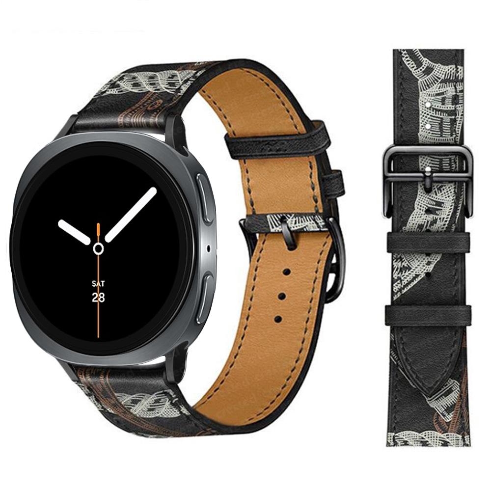 Exquisite leather band For Samsung Galaxy Watch 8 strap 40mm 44mm metal buckle Bracelet correa Galaxy Watch 8 classic 46mm bands