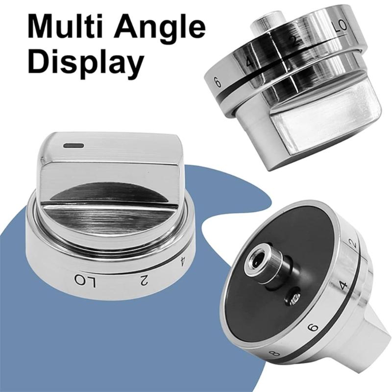 5 PCS Reliable Metal Knob Switch Stove Knob Assembly Control Knobs Kitchen Appliances Knob Replacements for AEZ72909008