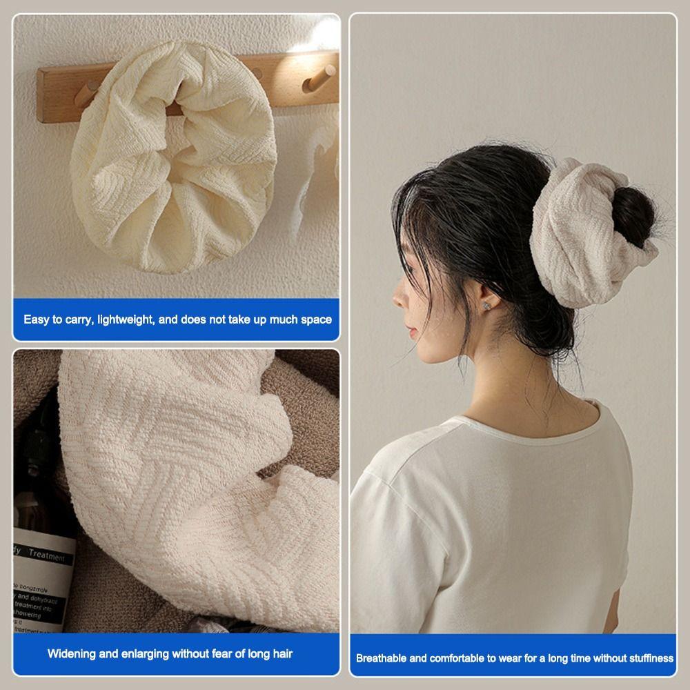Autum Winter Hair-drying Scrunchies Oversized Sweet Head Bands Quick -Dry Hair Wrap Girls Women