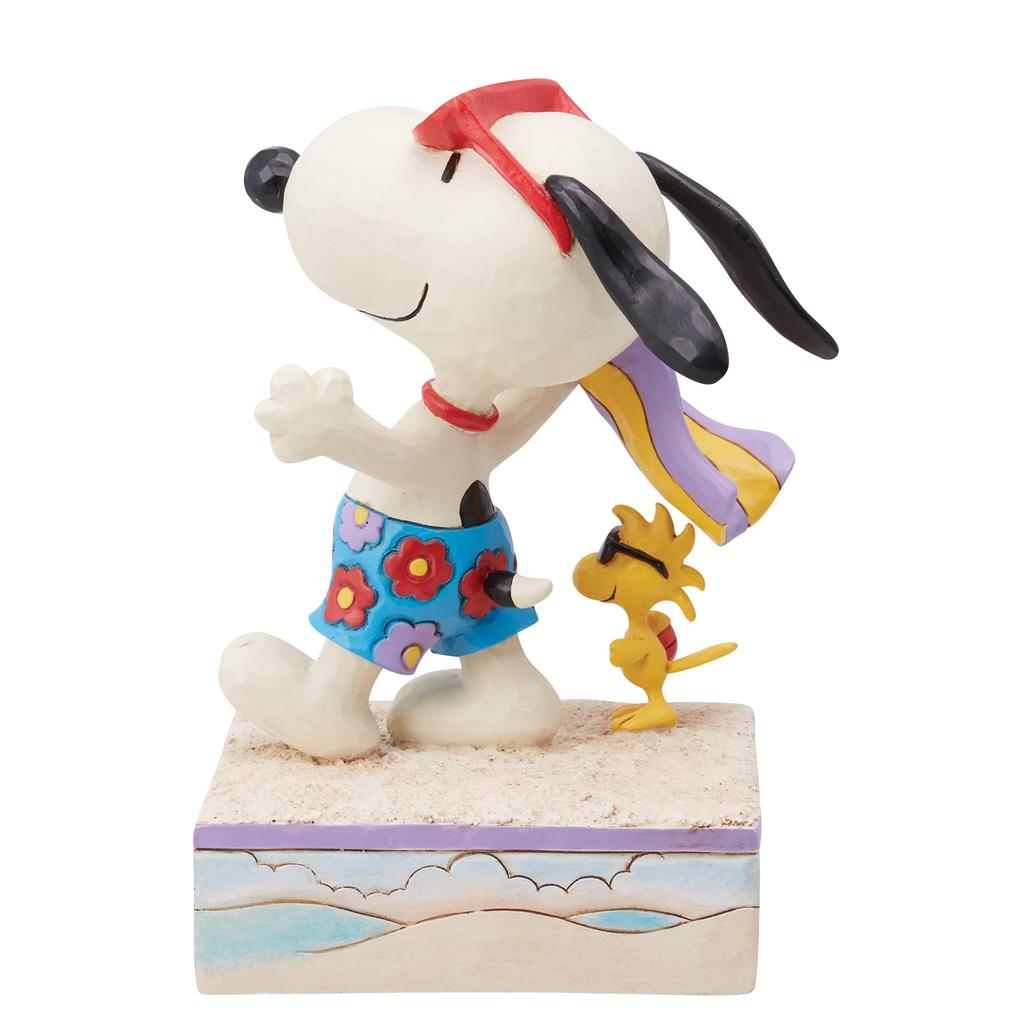 JIM SHORE Snoopy Woodstock at the Beach 6014338 &