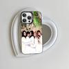 I-illit KPOP For Iphone 15 14 13 Plus 17 16 12 11 Pro Max Matte Colored Silver Luxury Phone Cover