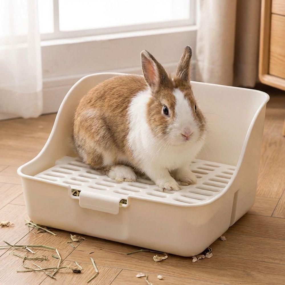 Stable Rabbit Toilet Splash-Proof Animal Potty Trainer Durable Pet Toilet Box  Pet Enclosure