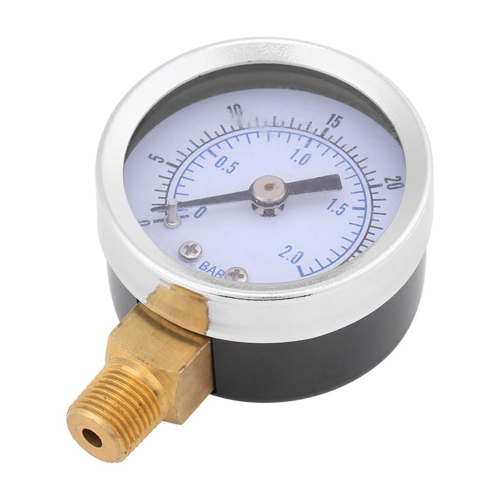 030psi 02bar Mini Dial Water Oil Compressor Meter Hydraulic Pressure Gauge