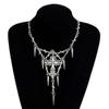 Trendy Thorns Cross Pendant Necklace - Heart Clavicle Chain, Hip Hop Club Style