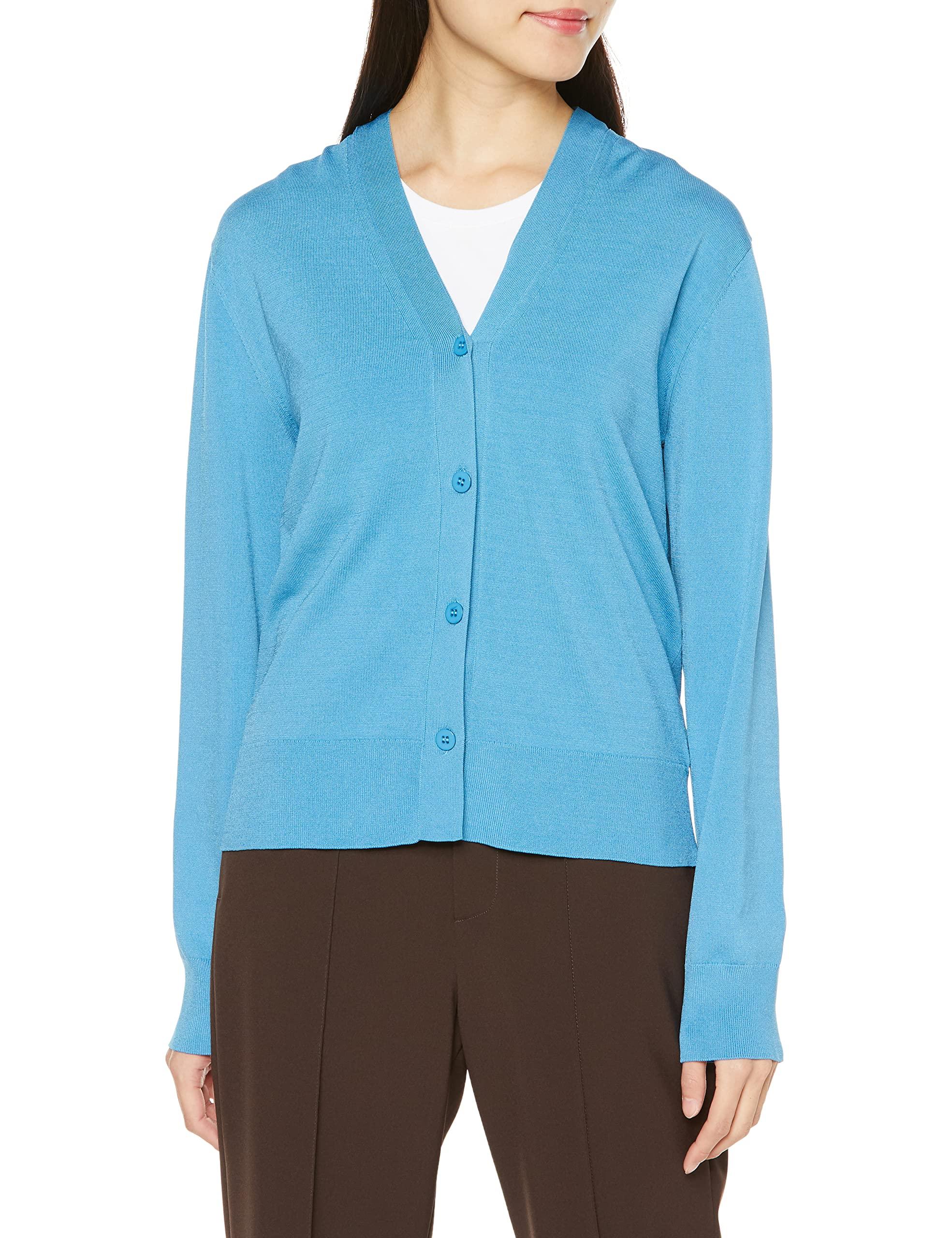 

Mira Owen Size Size 1 Women s High-Gauge V-Neck Cardigan, 09WND231091, Blue, синий
