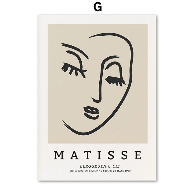 Vintage Abstract Matisse Sun Girl Bird Nordic Posters And Prints Wall Art Canvas Painting Wall Pictures For Living Room Decor