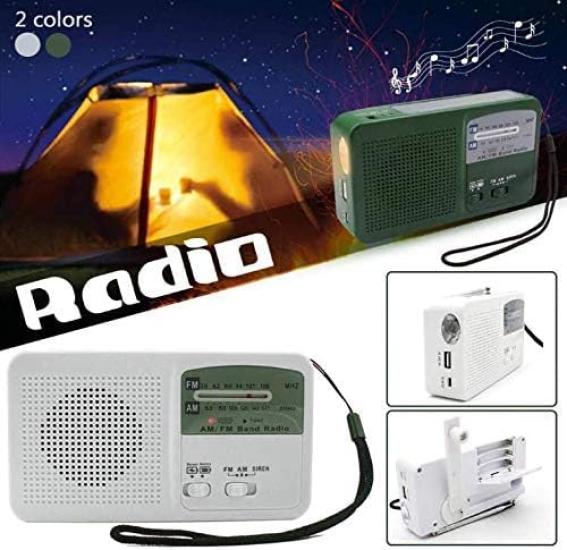 Fsjun Tragbares Notfall-FM-AM-Radio 500mAh Breitband-FM Lädt Strom IPX3 Outdoor Beinhaltet Japanische Bedienungsanleitung Radio, & Kompatibel, Hohe Kapazität