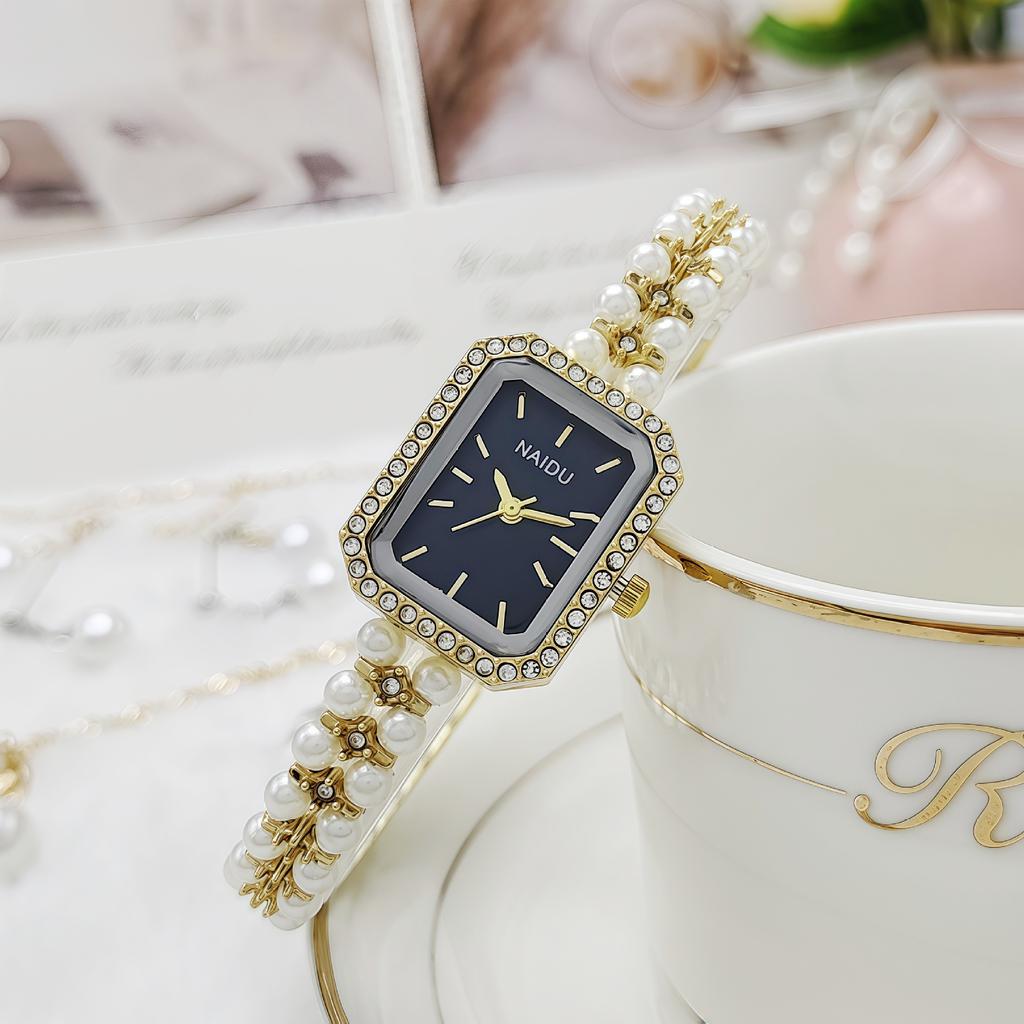 Bracelet Jewelry Watch Women's Niche Trend French Imitation White Pearl Ladies