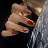 Xiaohongshu Trendy Wine Red Gradient Wearable Nail Tips for a Spicy Look