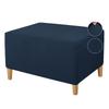 1PC Rectangle Protector Elastic Jacquard All-inclusive Ottoman Cover Solid Color Home Decor Anti Slip Footstool Cover