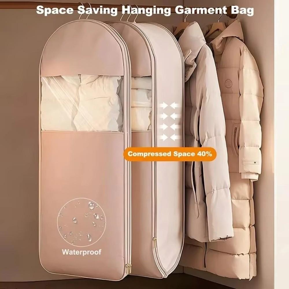 Transparent Visibility Hanging Garment Bag Space Saving Hanging Protector Bag Closet Storage Bag