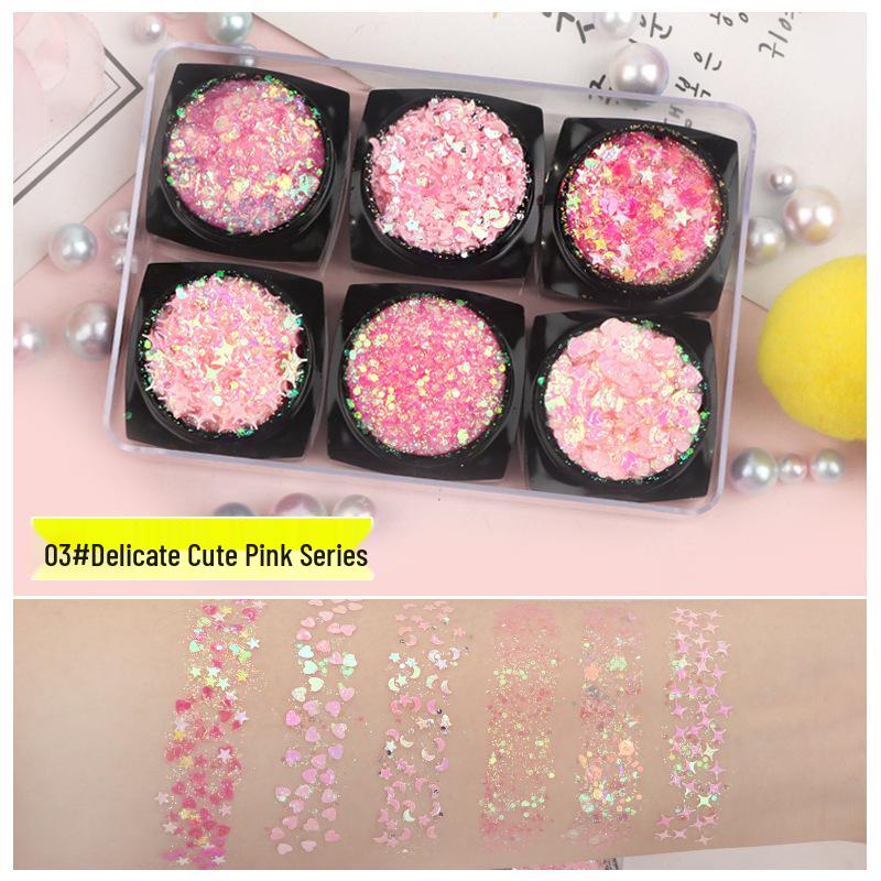 Star Glitter Gel Eyeshadow Palette with Crystal Sparkles Eyelid Patches - No Glue Needed
