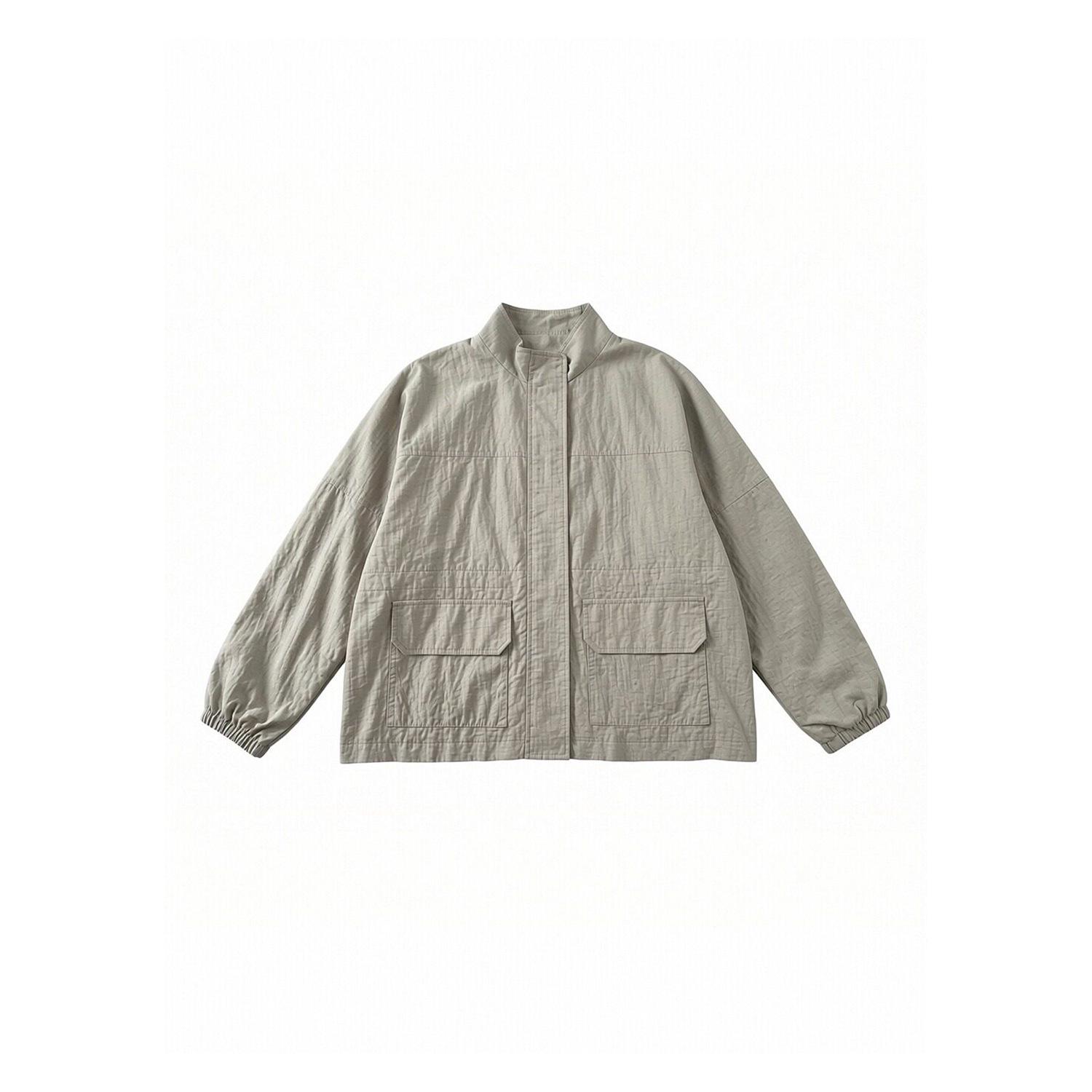 

Plus Size Women s Korean Style Windbreaker: Casual Stand Collar Short Jacket in Solid Color XL (60-70 kg) світло-зелений колір