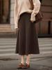 Soft & Smooth Wool-Blend A-line High-Waisted Skirt - Autumn/Winter Collection