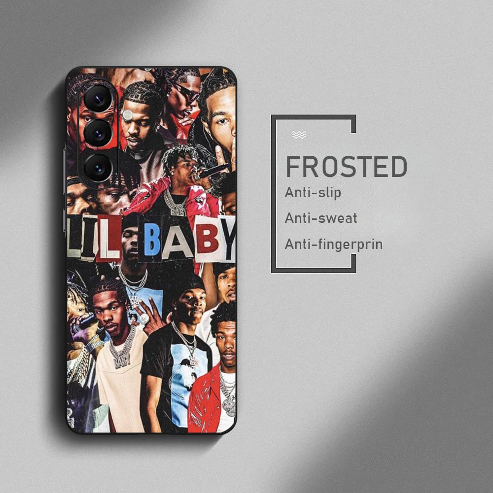 

Cool Lil Ba-by D-Dr-ip rapMan Phone Case For Samsung Galaxy S26 S25 S24 S23 S22 S21 Plus Ultra Note20 Soft Black Galaxy S25 Ultra