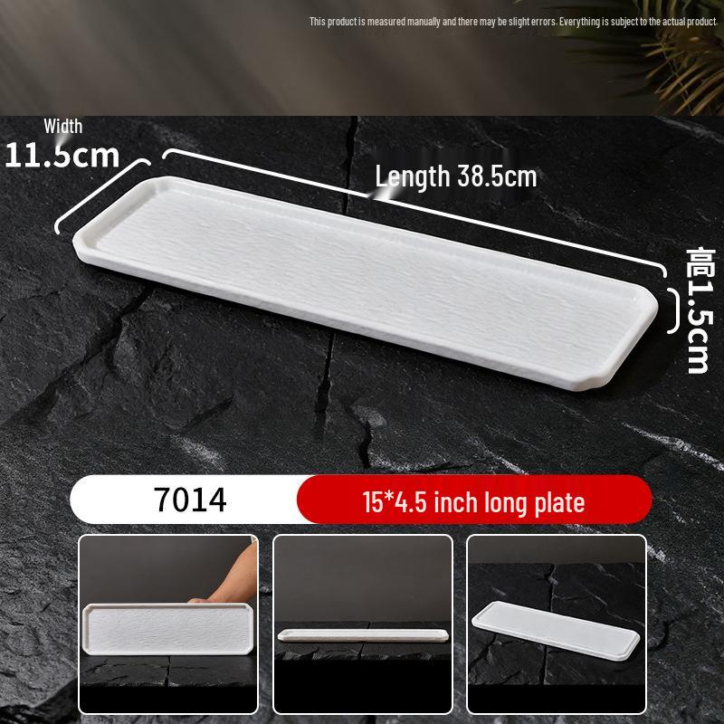 Melamine Long Sushi/BBQ/Hot Pot Plate for Beef and Cold Dishes