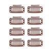 40pcs Hair Wig Clips Stainless Steel 9 Teeth Firmly Hold Hair Extension Hairpiece Clip 32mm