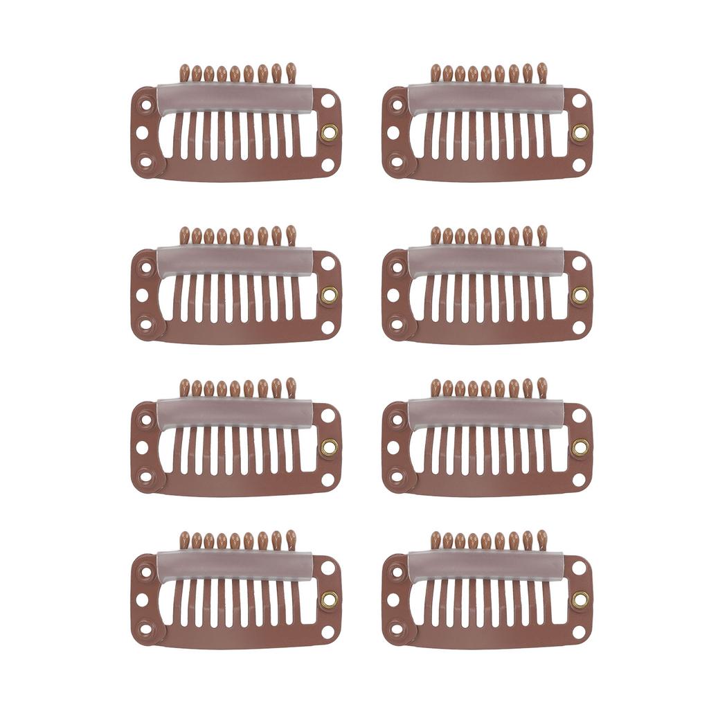 40pcs Hair Wig Clips Stainless Steel 9 Teeth Firmly Hold Hair Extension Hairpiece Clip 32mm