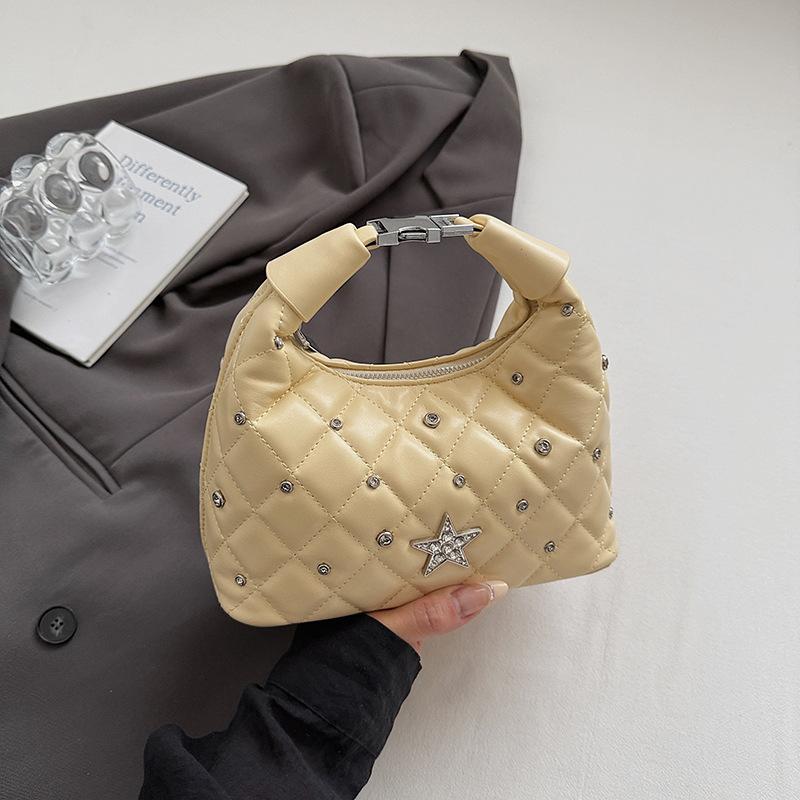 2025 summer new fashion diamond chain bag commuter underarm bag fashion one shoulder casual foreign style messenger bag