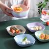 Elegant Gold-Edged Plastic Fruit Plate - Stylish Square Bone Dish for High-End Living Room Decor