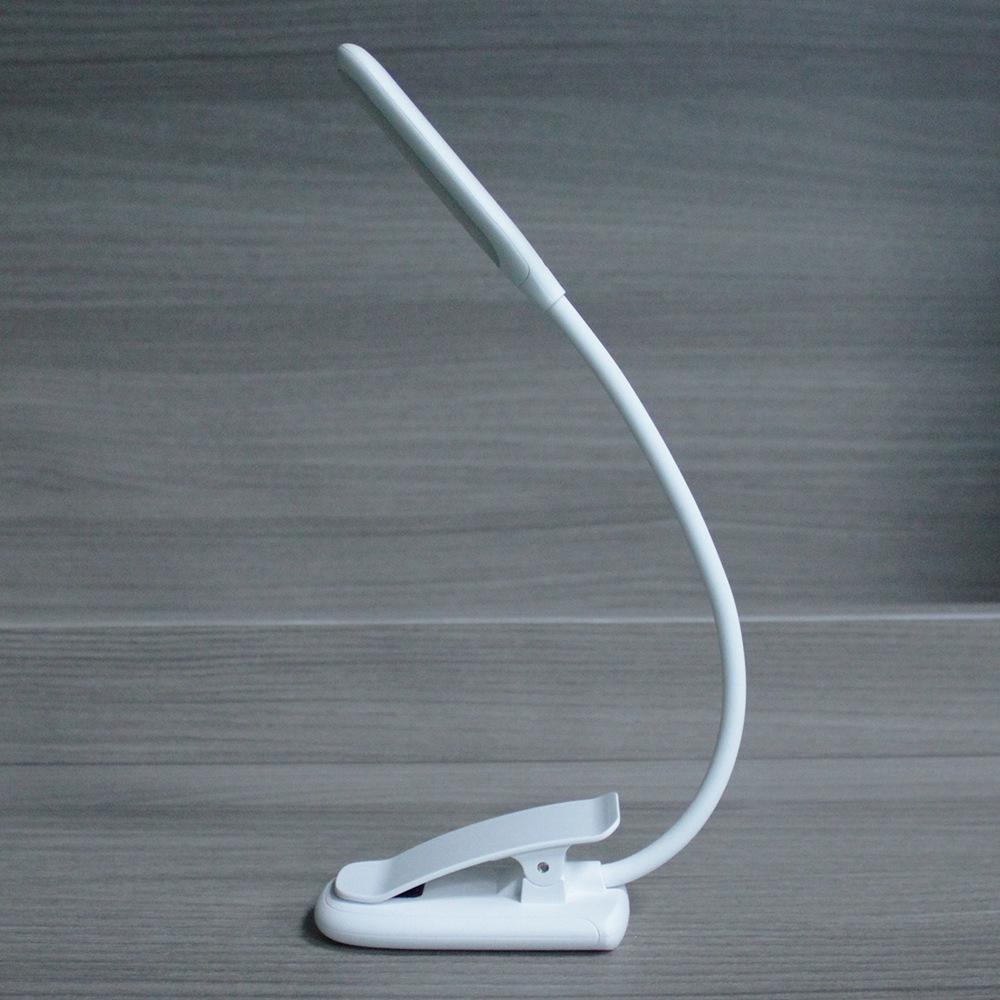 USB Rechargeable LED Clip-On Desk Lamp - Eye Protection Book Light for Dorms