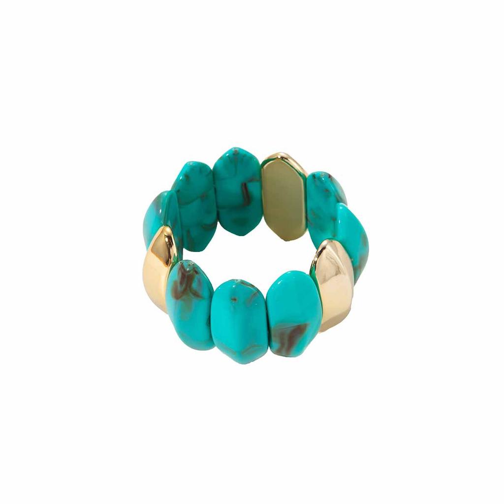 Retro Smudged Acrylic Elastic Bracelet, Exaggerated Personality, Simple Geometric Temperament, Advanced Sense Of Jewelry Women