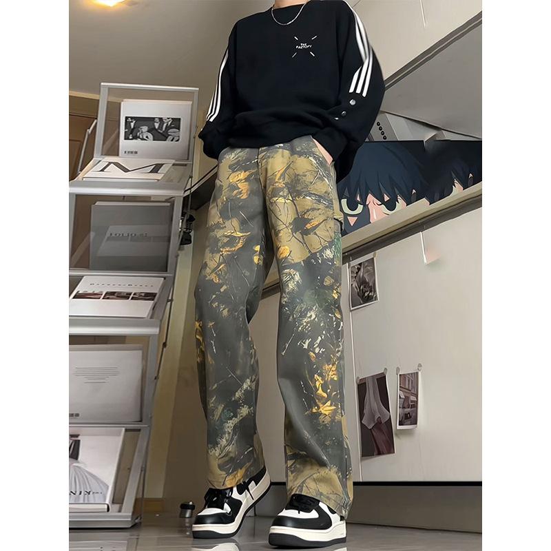 JYL Women s Wide-Leg Jeans American Bootcut Deconstructed Spring Vintage Sickle Denim 3XL