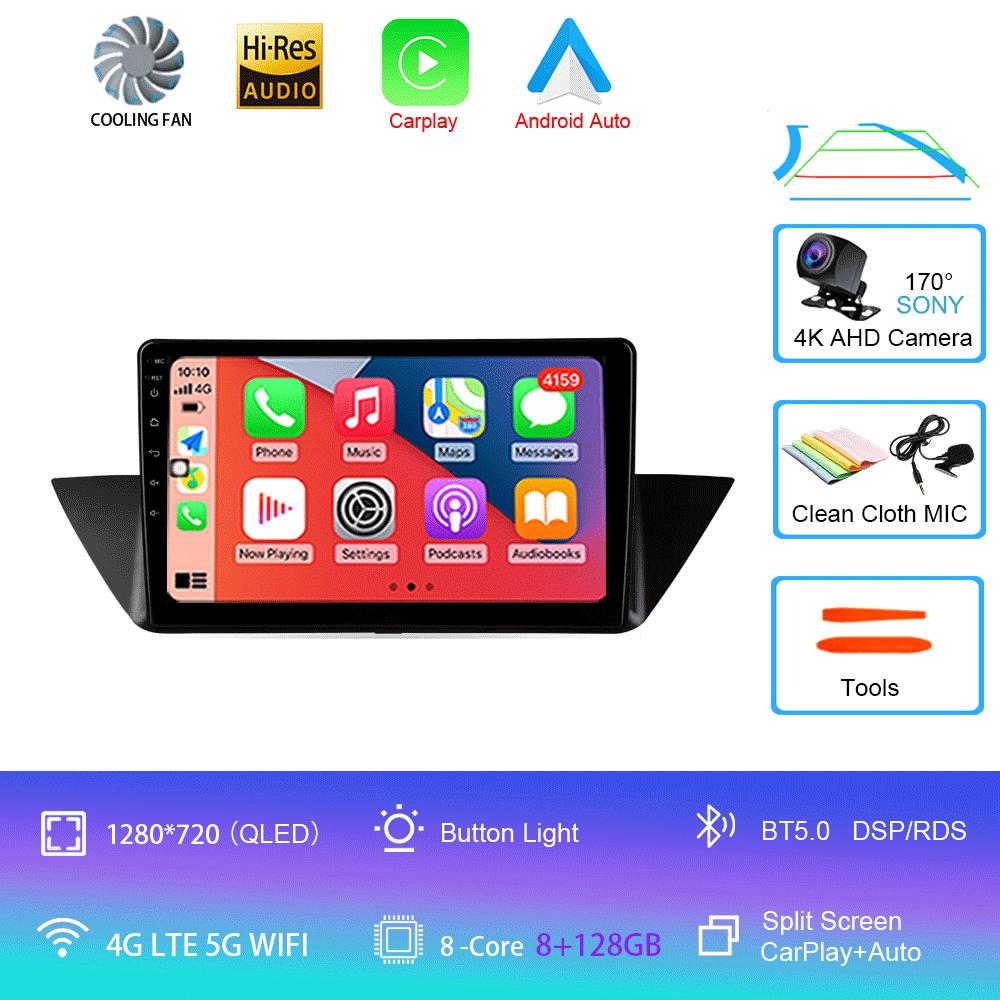 Car Radio Android14 Carplay For BMW X1 E84 2009 2010 2011 2012 Navigation GPS Multimedia Player WiFi+4G Stereo Auto DSP Video BT