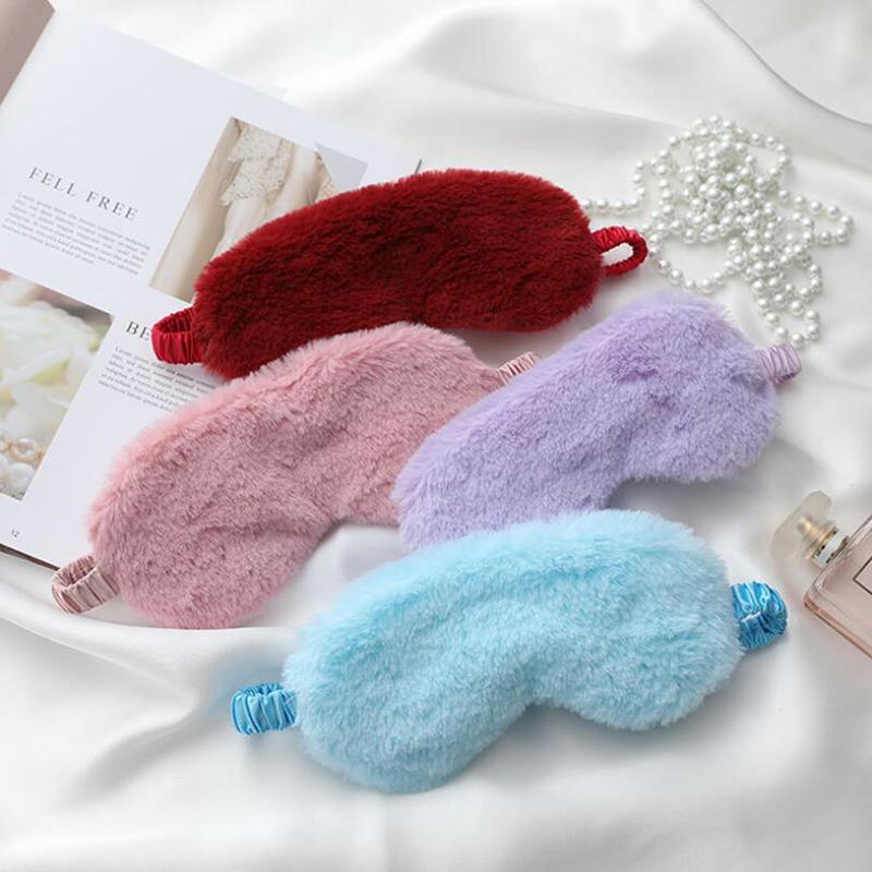 Sleeping Eye Mask Sleeping Blindfold Soft Plush Eye Cover Eyepatch Nap Eyeshade