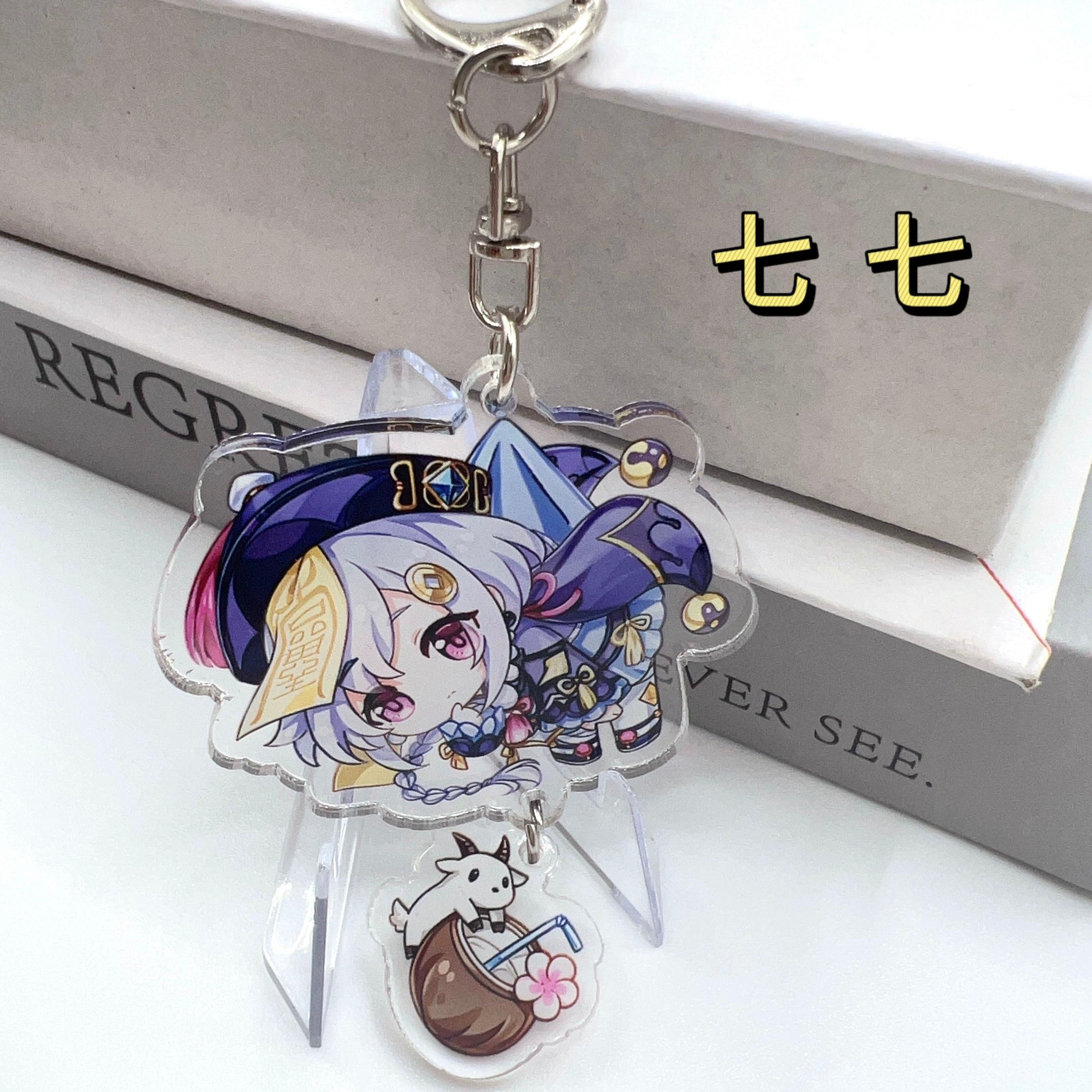 

Genshin Impact Новый акриловый брелок для ключей Изысканный школьный рюкзак, подвесная часть вокруг Waltauna Xida Shenhe Ganyu Qiqi